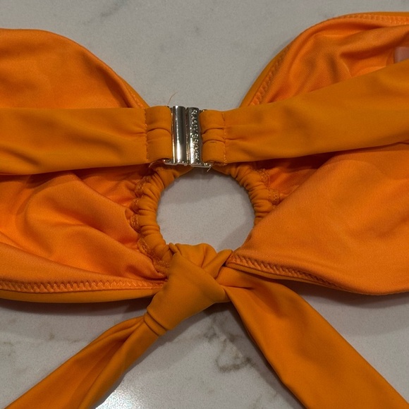 Ramy Brook Marie Halter Bikini Top Bright Orange Size M - Picture 6 of 9